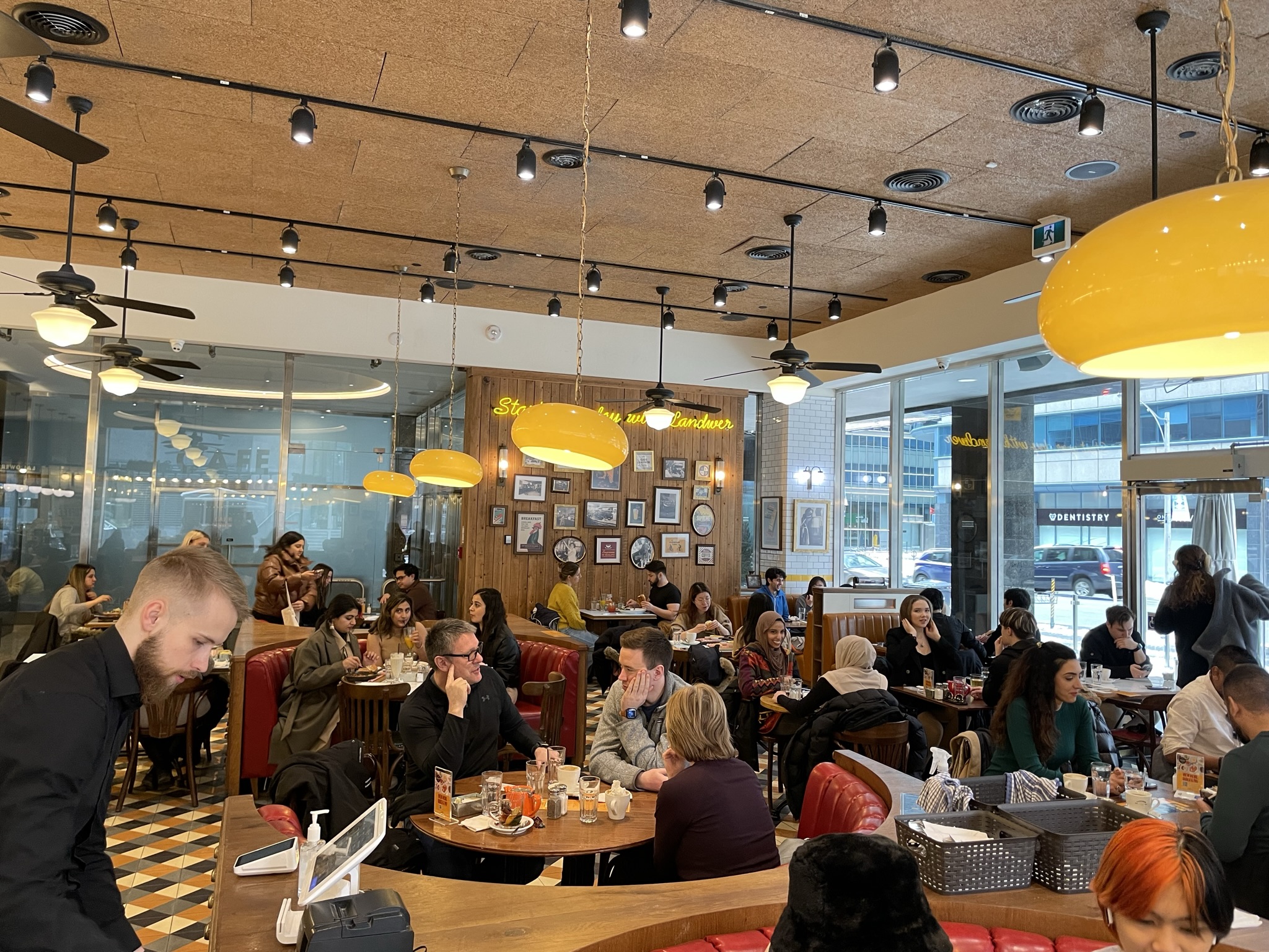 The dining room at cafe landwer