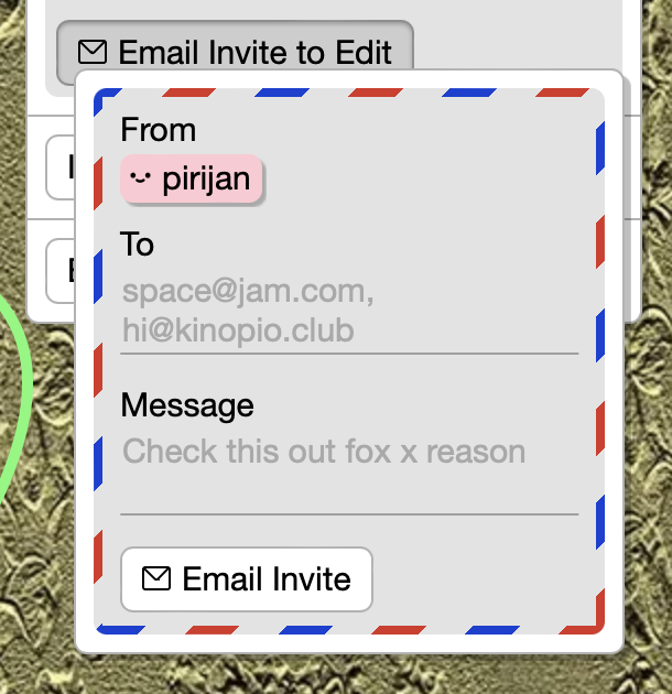 Email invite to work together on something