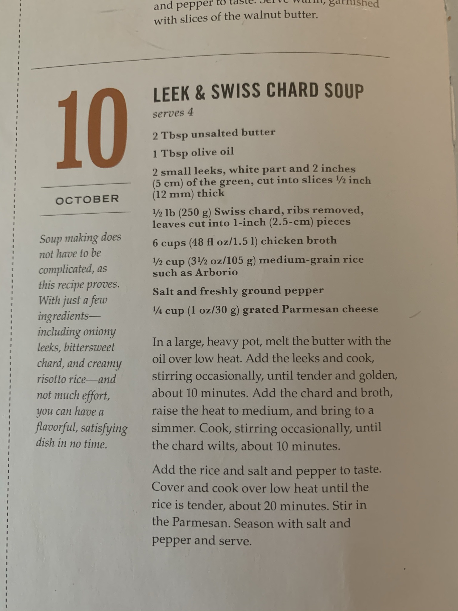 leek and swiss chard soup